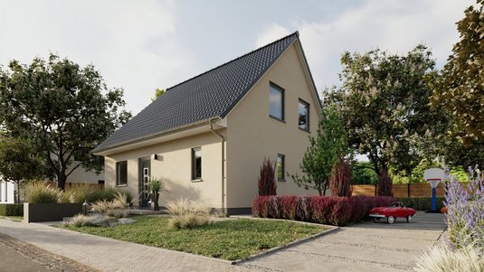 Einfamilienhaus-Flair-110-Strasse-Creme