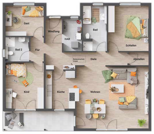 Grundriss-Bungalow-128-Erdgeschoss