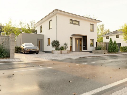Ext_Stadthaus_Flair_124_Kubus_Putz_Vordach_StreetView02