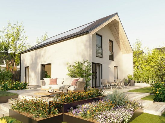Ext_Einfamilienhaus_Flair_134_Novo_überdachteTerrasse_GardenView