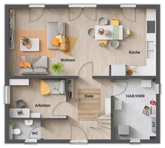 Grundriss-Einfamilienhaus-Flair-125-Erdgeschoss-grosser-HAR-Hauswirtschaftsraum