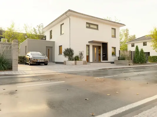 Ext_Stadthaus_Flair_124_Kubus_Putz_Vordach_StreetView02