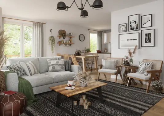 Kamin-Bungalow-100-Massivhaus