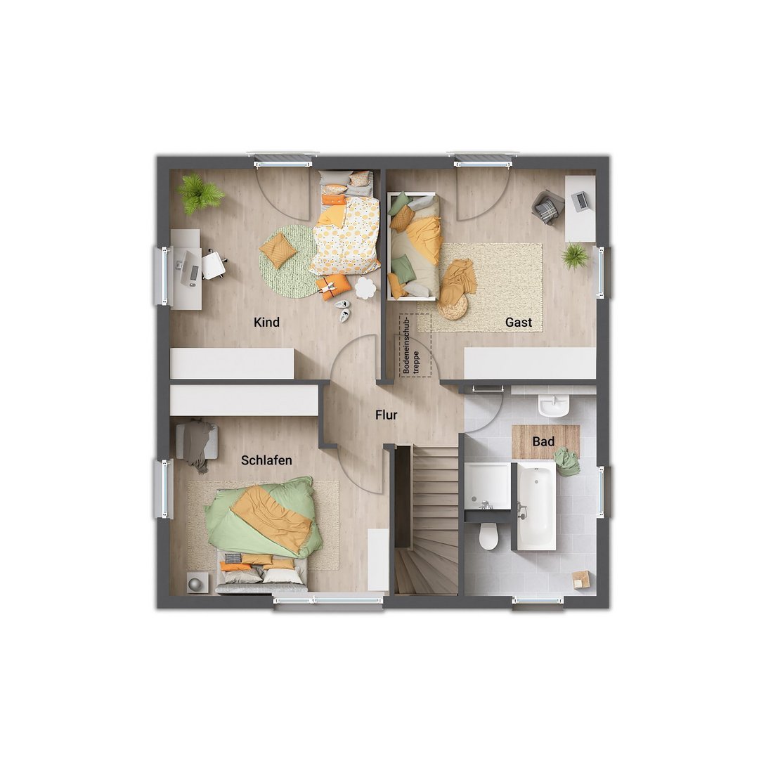 Obergeschoss vom Stadthaus Flair 124