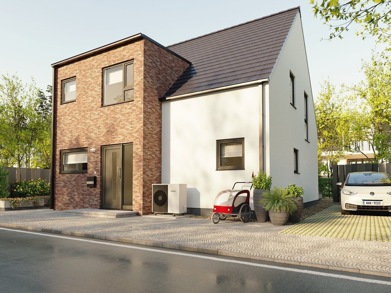 Ext_Einfamilienhaus_Flair_134_Novo_Panoramaanbau_StreetView_Revierklinker_112024